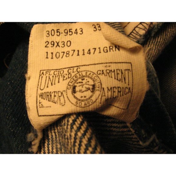 VINTAGE 70s LEE Riders Womens Jeans 12P 29X30 UNION MADE Blue Denim - Picture 12 of 12